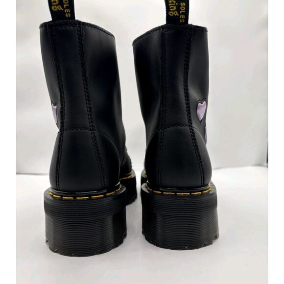 Dr Martens Womens Size 8 Sinclair Heart Platform Boots Zipper Laces Brand New - Picture 4 of 11